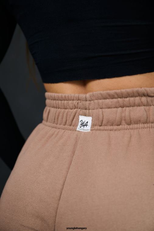 YoungLA ruházat nők elefántcsont w201 széles szárú polár nadrág BJH2B1142