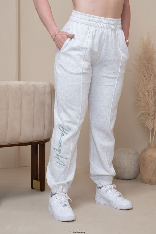 YoungLA ruházat nők hanga fehér w202 script joggers 2.0 BJH2B1132