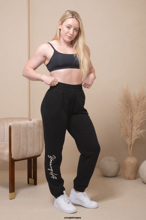 YoungLA ruházat nők hanga szürke w202 script joggers 2.0 BJH2B1131
