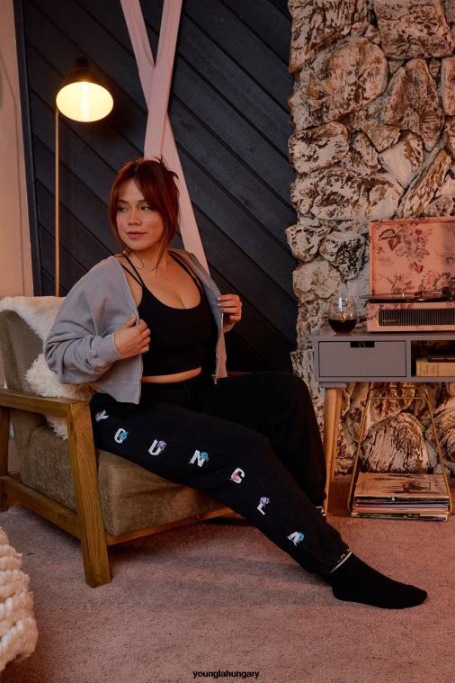 YoungLA ruházat nők hanga szürke w203 téli virágzású kocogó BJH2B1120