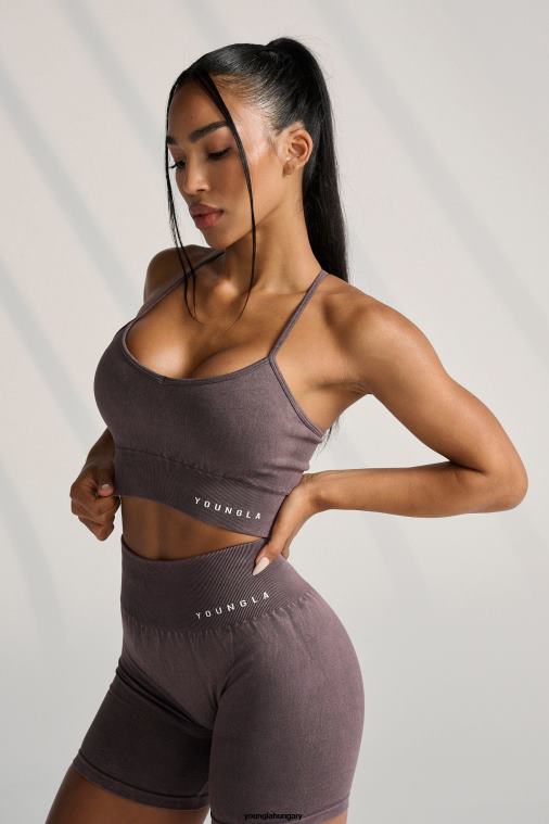 YoungLA ruházat nők szilvás szarvasgomba w311 karbon kereszt hátú sportmelltartó BJH2B1006