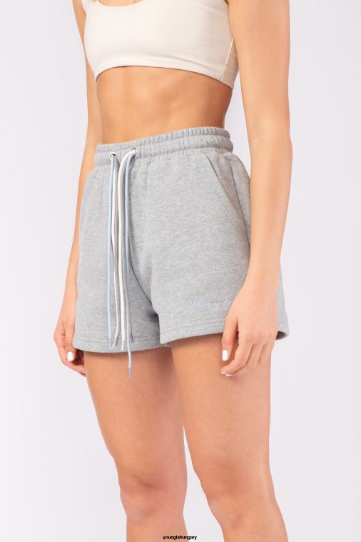 YoungLA ruházat nők hanga szürke w107 háromszoros rövidnadrág BJH2B1087